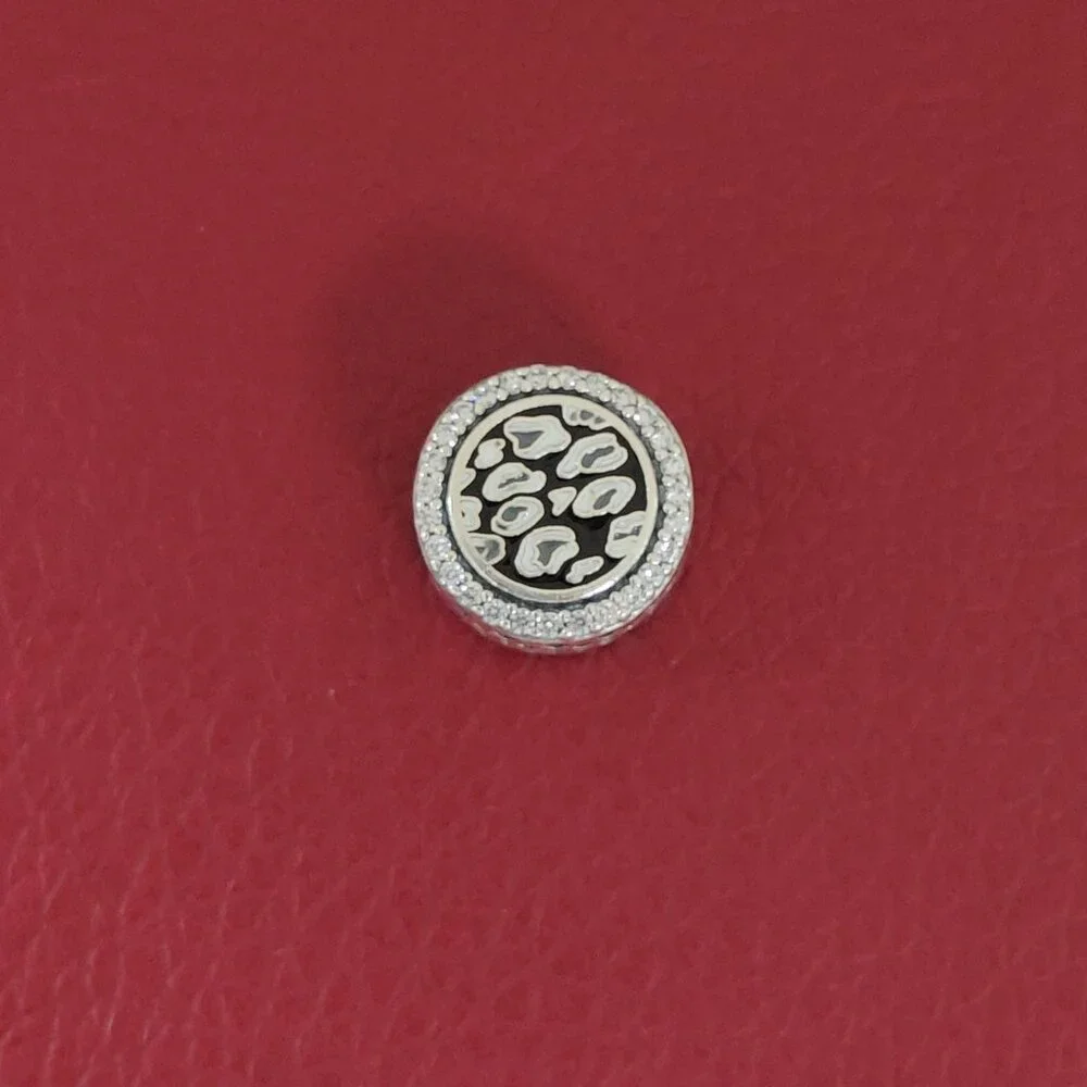 Pandora Black Leopard Print Exclusive Bead Charm S925 Silver with box - Picture 7 of 8